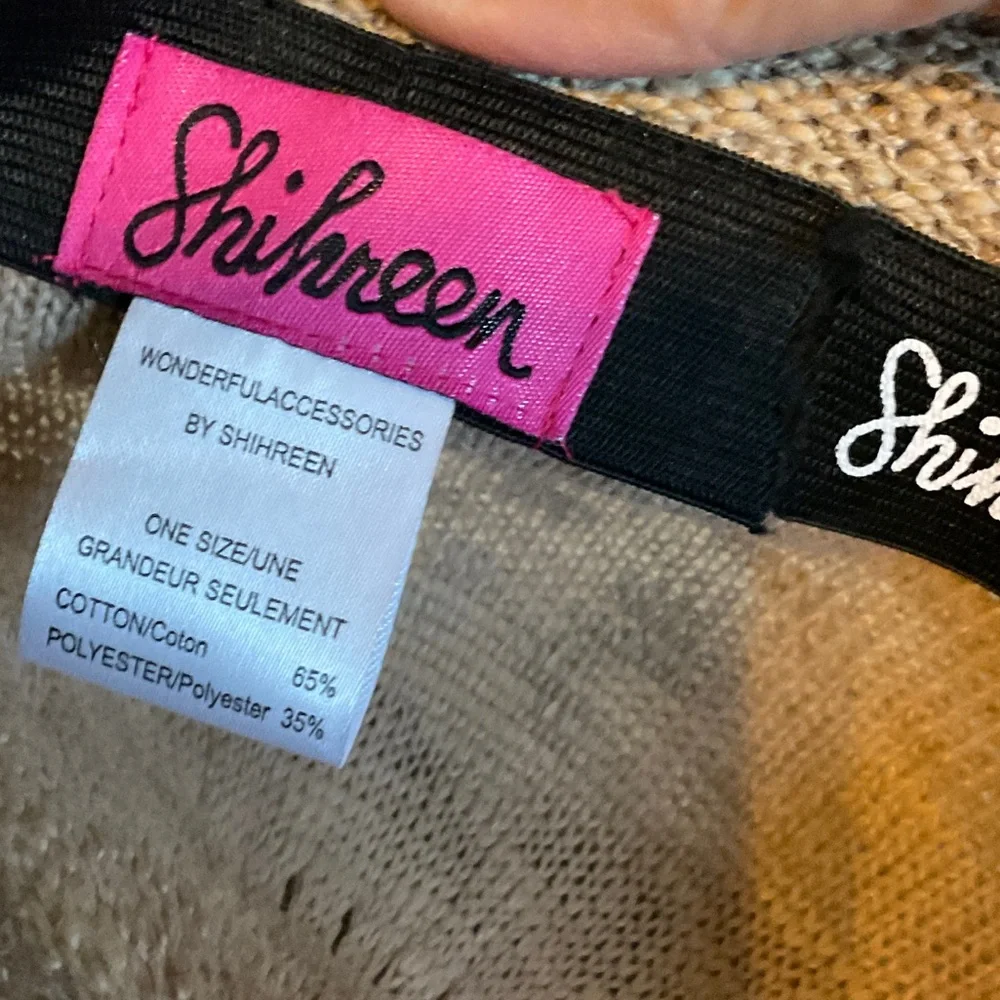 Beige crushable Woven Hat OS UPF 50 - Picture 3 of 3